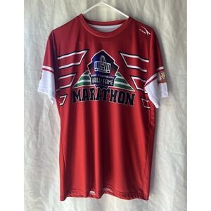 Pro Football Hall of Fame Half‎ Marathon Race Shirt Mens M Canton Ohio Red